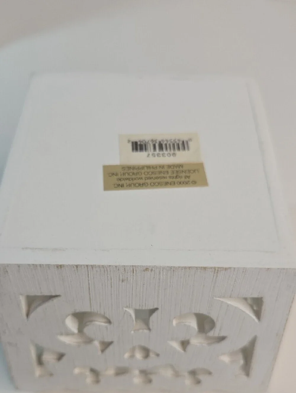 Set of 3 White Decorative Home Accent Vases and Box Shabby Chic Cottage Core